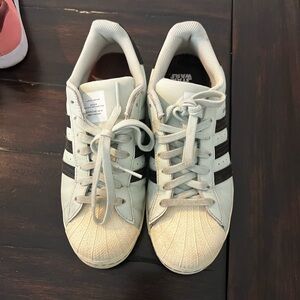 Classic White and Black Striped Sneakers